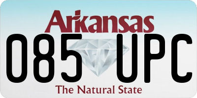 AR license plate 085UPC