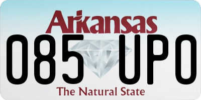 AR license plate 085UPO