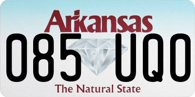 AR license plate 085UQO