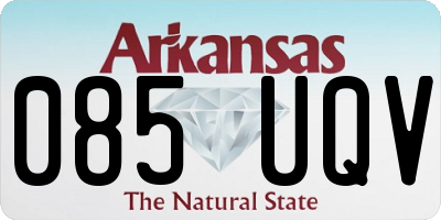 AR license plate 085UQV