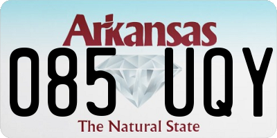 AR license plate 085UQY