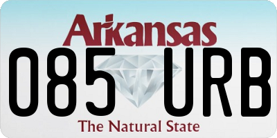 AR license plate 085URB