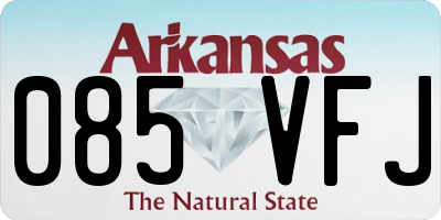 AR license plate 085VFJ