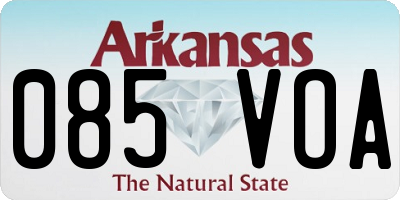 AR license plate 085VOA