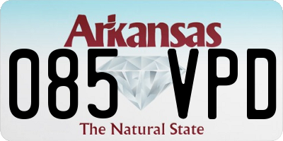 AR license plate 085VPD