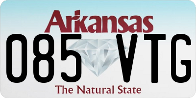 AR license plate 085VTG