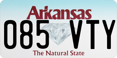 AR license plate 085VTY