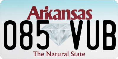 AR license plate 085VUB