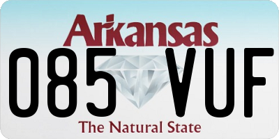 AR license plate 085VUF
