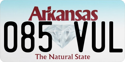 AR license plate 085VUL