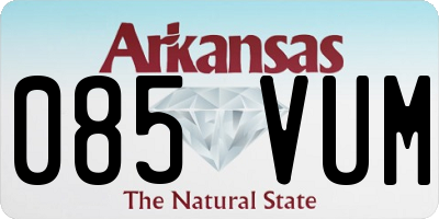 AR license plate 085VUM