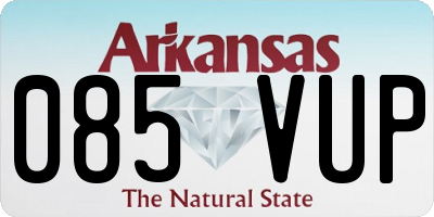 AR license plate 085VUP