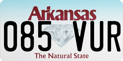 AR license plate 085VUR