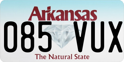 AR license plate 085VUX