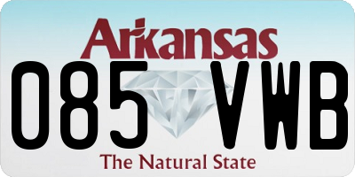 AR license plate 085VWB