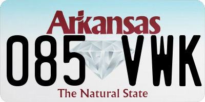 AR license plate 085VWK