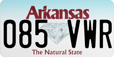 AR license plate 085VWR