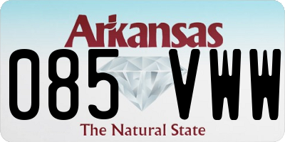 AR license plate 085VWW