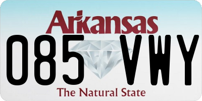 AR license plate 085VWY