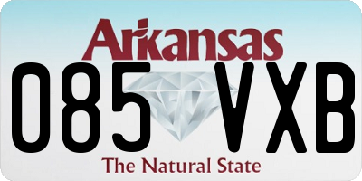 AR license plate 085VXB