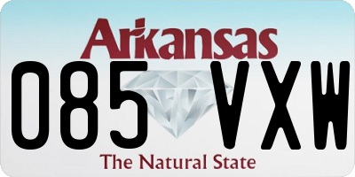 AR license plate 085VXW