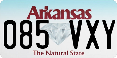 AR license plate 085VXY