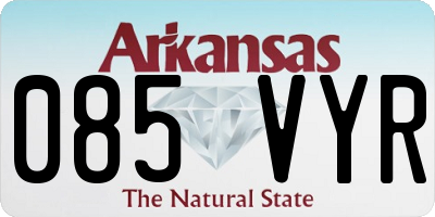 AR license plate 085VYR