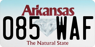 AR license plate 085WAF