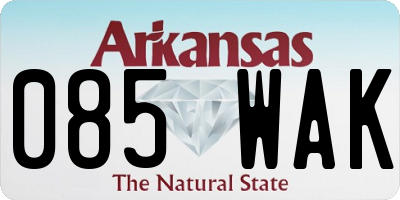 AR license plate 085WAK