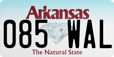 AR license plate 085WAL