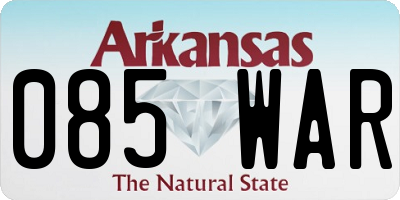 AR license plate 085WAR