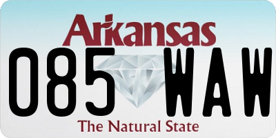AR license plate 085WAW