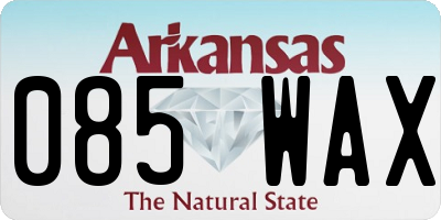 AR license plate 085WAX
