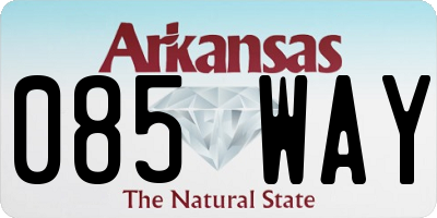 AR license plate 085WAY