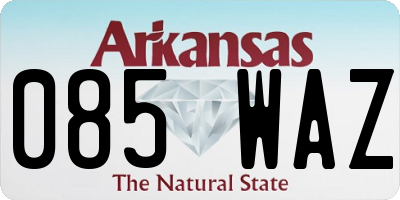 AR license plate 085WAZ