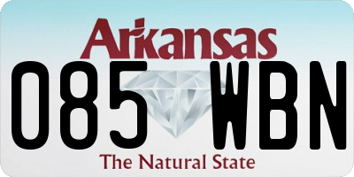 AR license plate 085WBN