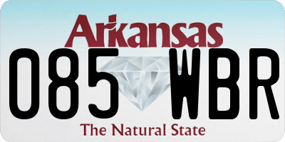 AR license plate 085WBR