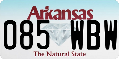 AR license plate 085WBW