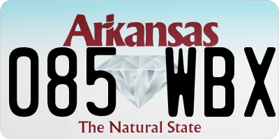 AR license plate 085WBX