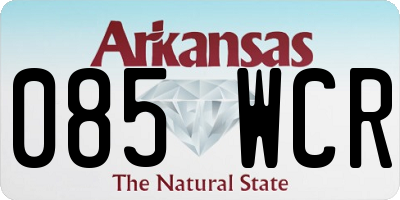 AR license plate 085WCR