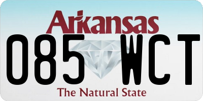 AR license plate 085WCT