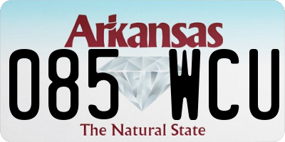AR license plate 085WCU
