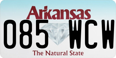 AR license plate 085WCW