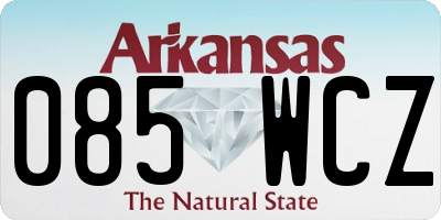 AR license plate 085WCZ