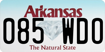 AR license plate 085WDO