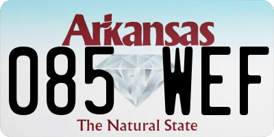 AR license plate 085WEF