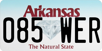 AR license plate 085WER