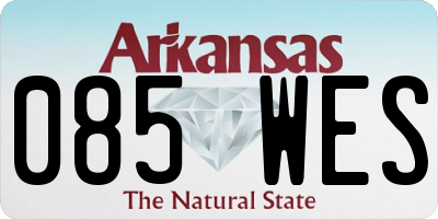 AR license plate 085WES