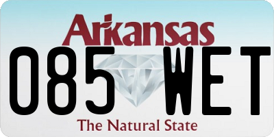 AR license plate 085WET