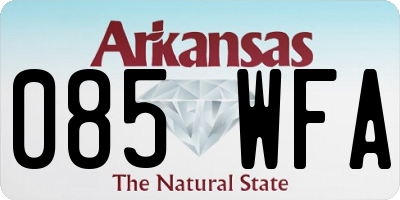 AR license plate 085WFA